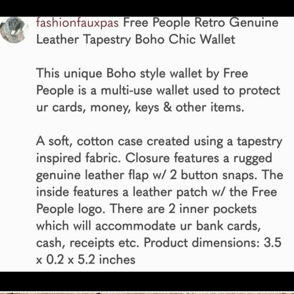 🌎👽 Free People Boho Embroidered Repurposed vtg banjara hippie Wallet card case - Picture 3 of 11
